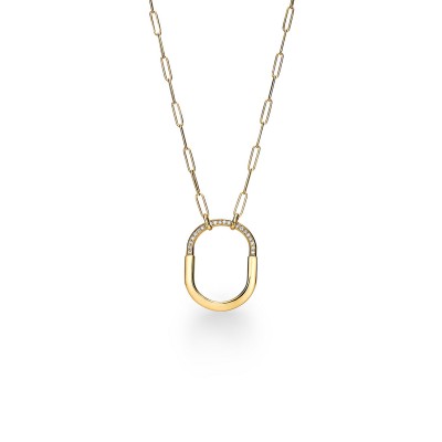 TIFFANY PENDANT IN YELLOW GOLD WITH DIAMONDS, LARGE 72342194